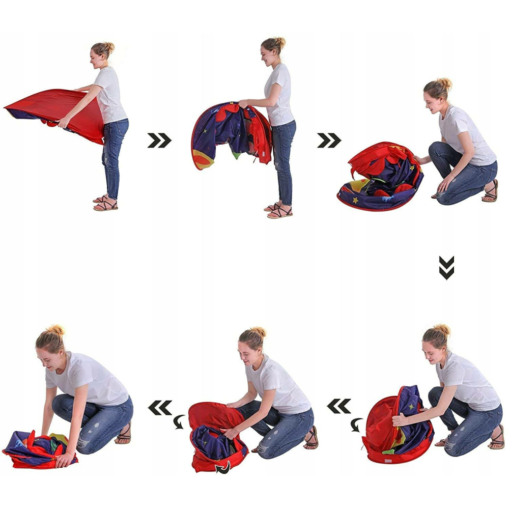 SONGMICS oyun çadırı, kızlar, küçük çocuklar için prenses kalesi, içeride ve dışarıda oyun evi, taşıma çantalı açılır Hint çadır tipi, çocuklar için