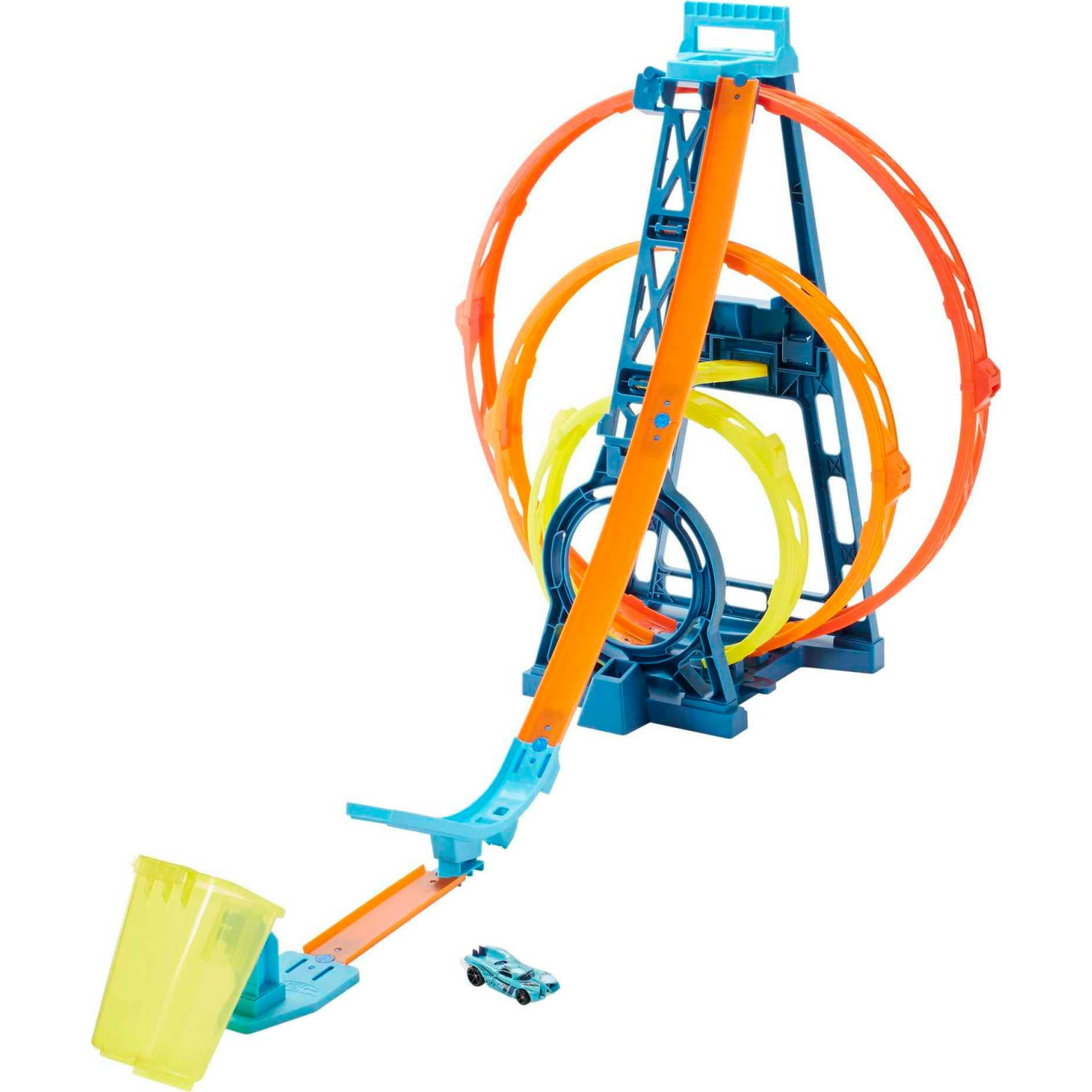 HOT WHEELS Track Builder Üçlü Çember Aksiyonu Seti Glc96