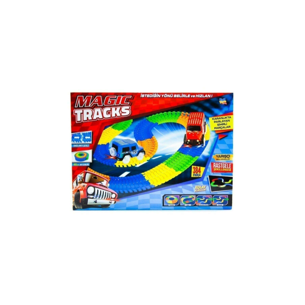 Kayyum Oyuncak Magic Tracks Hareketli Raylar 384 Parça 2 Araba