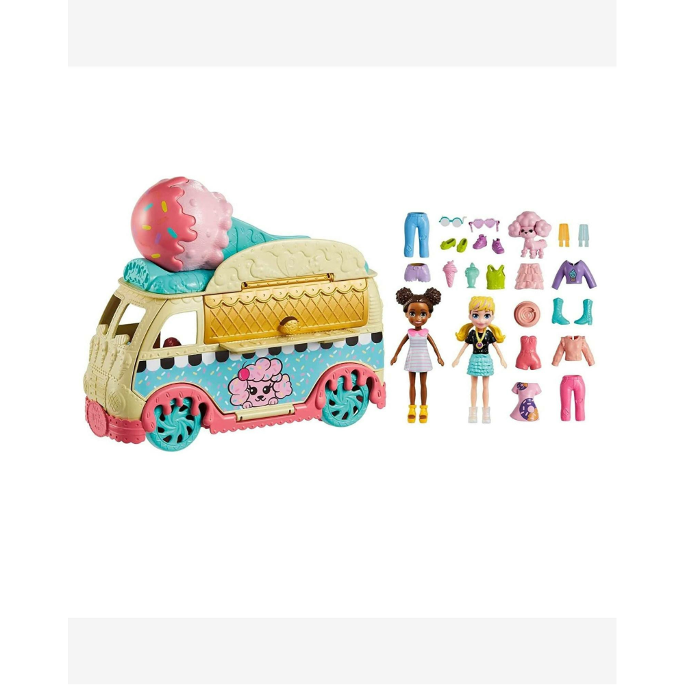 Polly Pocket Minik Lezzetler Dondurma Arabası: Polly Ve Shani HHX77