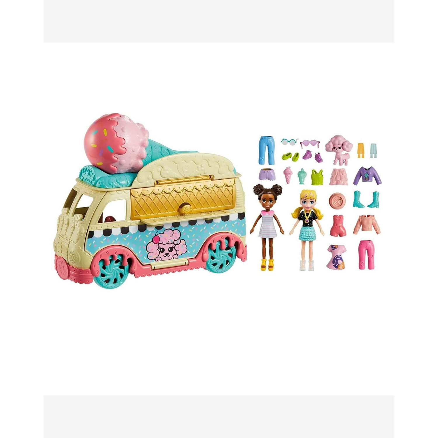 Polly Pocket Minik Lezzetler Dondurma Arabası: Polly Ve Shani HHX77