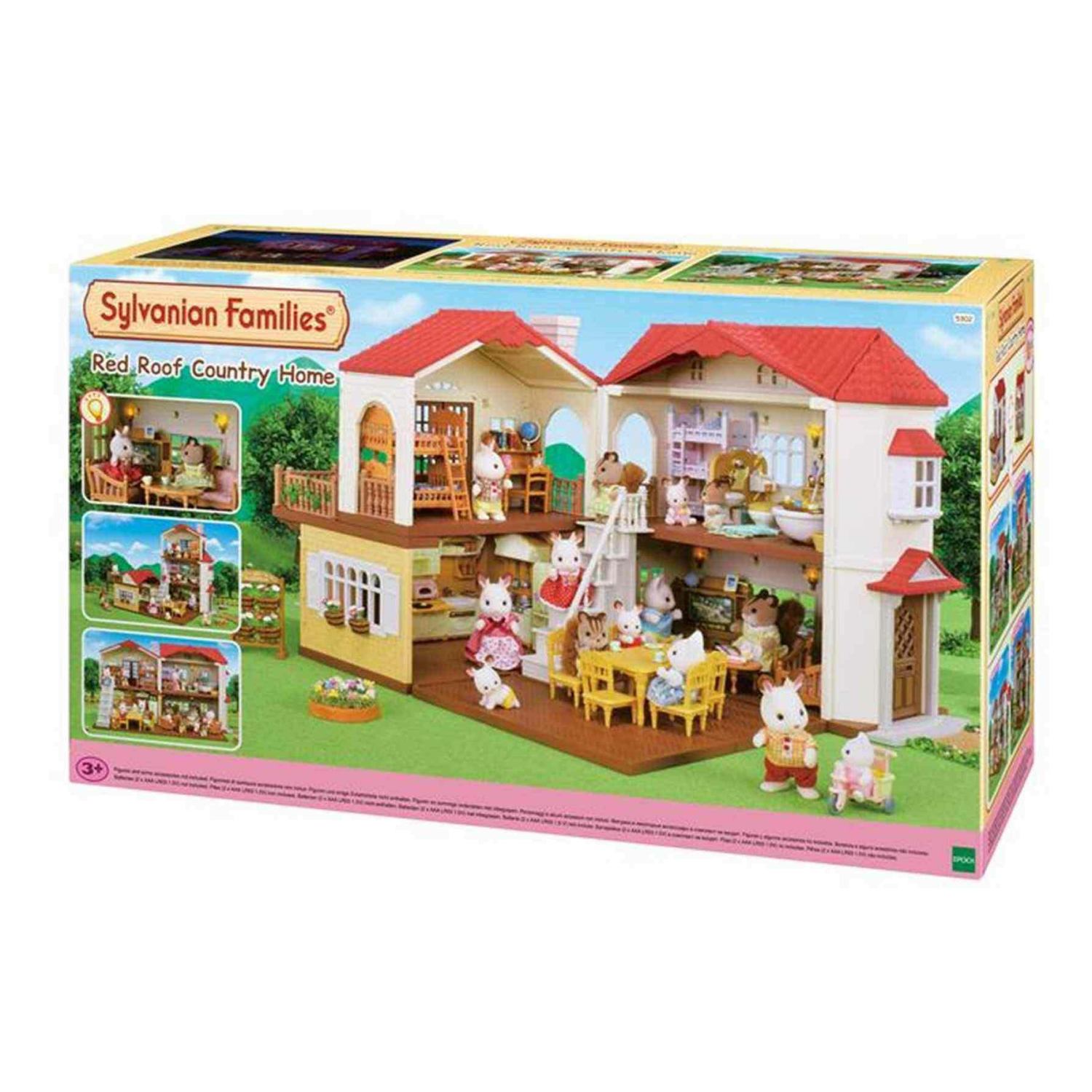 SYLVANIAN FAMILIES Kırmızı Çatılı Işıklı Şehir Evi