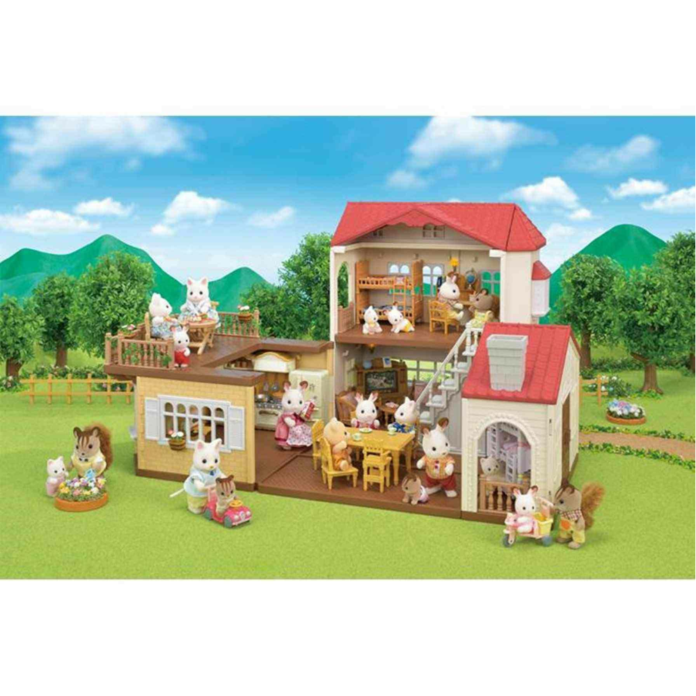 SYLVANIAN FAMILIES Kırmızı Çatılı Işıklı Şehir Evi