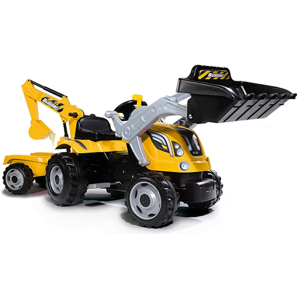 Smoby Builder Max Excavatörlü Römorklu Traktör 710301