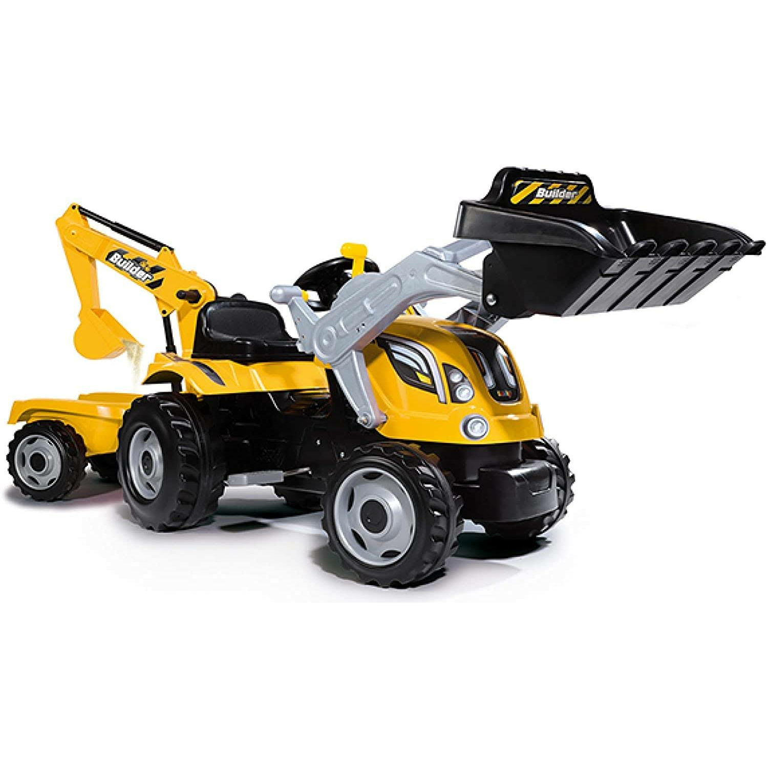 Smoby Builder Max Excavatörlü Römorklu Traktör 710301