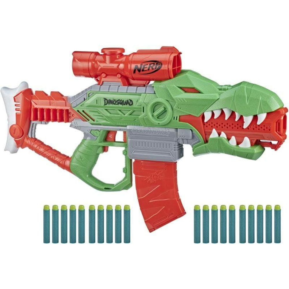 Nerf DinoSquad Rex Rampage Dart Tabancası, 20 Nerf Dart Dahil