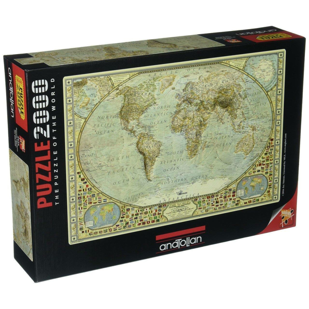 Anatolian Puzzle 3935 Dünya Haritası 2000 Parça