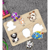 BK Toys Çocuklar Için 4’lü Ahşap Figürlü Eğitici-öğretici Yapboz Puzzle-1