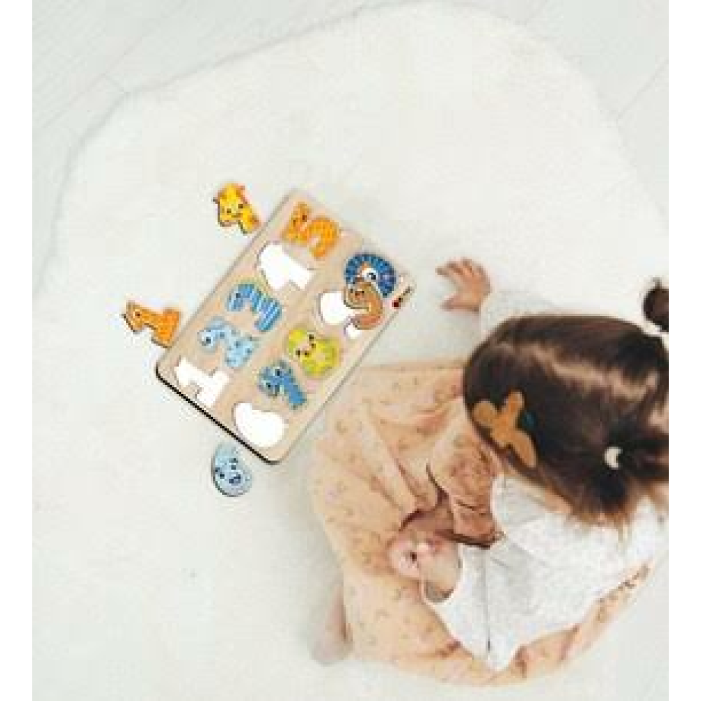 BK Toys Çocuklar Için 4’lü Ahşap Figürlü Eğitici-öğretici Yapboz Puzzle-1