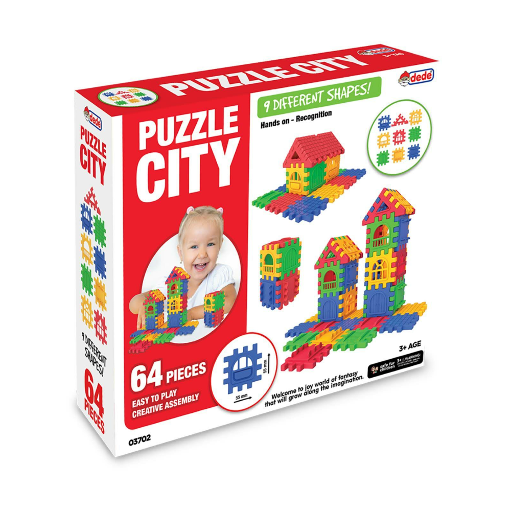 DEDE Puzzle City 64 Parça