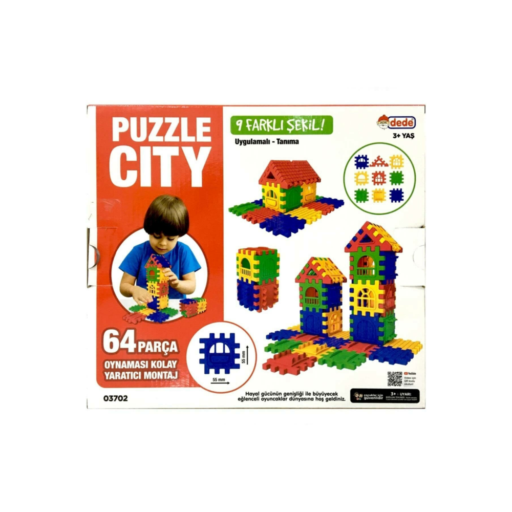 DEDE Puzzle City 64 Parça