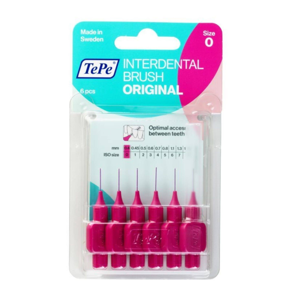 Tepe Arayüz Fırçası Blister 0,4mm 6'lı Pembe