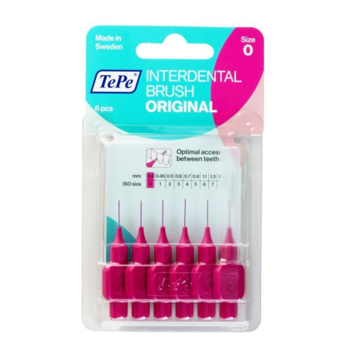 Tepe Arayüz Fırçası Blister 0,4mm 6'lı Pembe