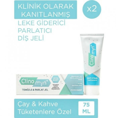 Clinomyn Temizle Ve Parlat Jel Diş Macunu 75Ml 2'Li Set