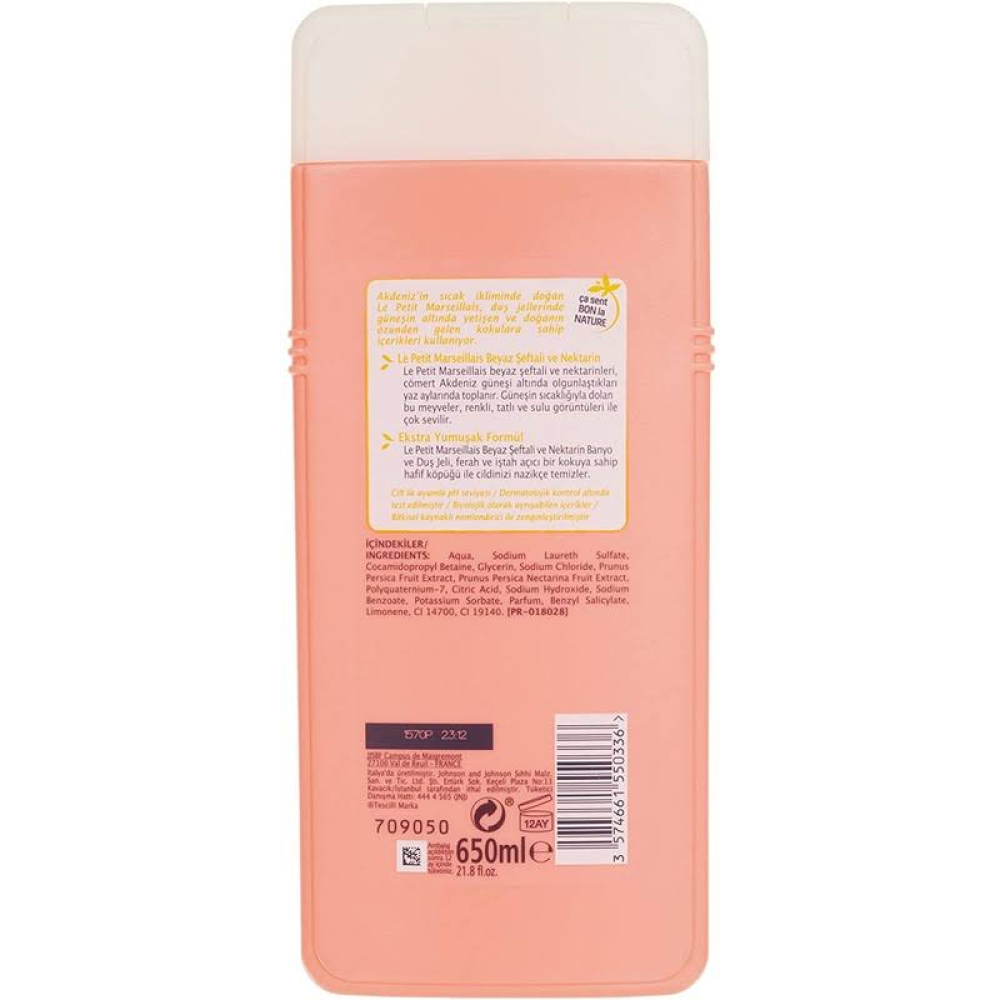 Le Petit Marseillais Beyaz Şeftali & Nektarin Duş Jeli 650 Ml