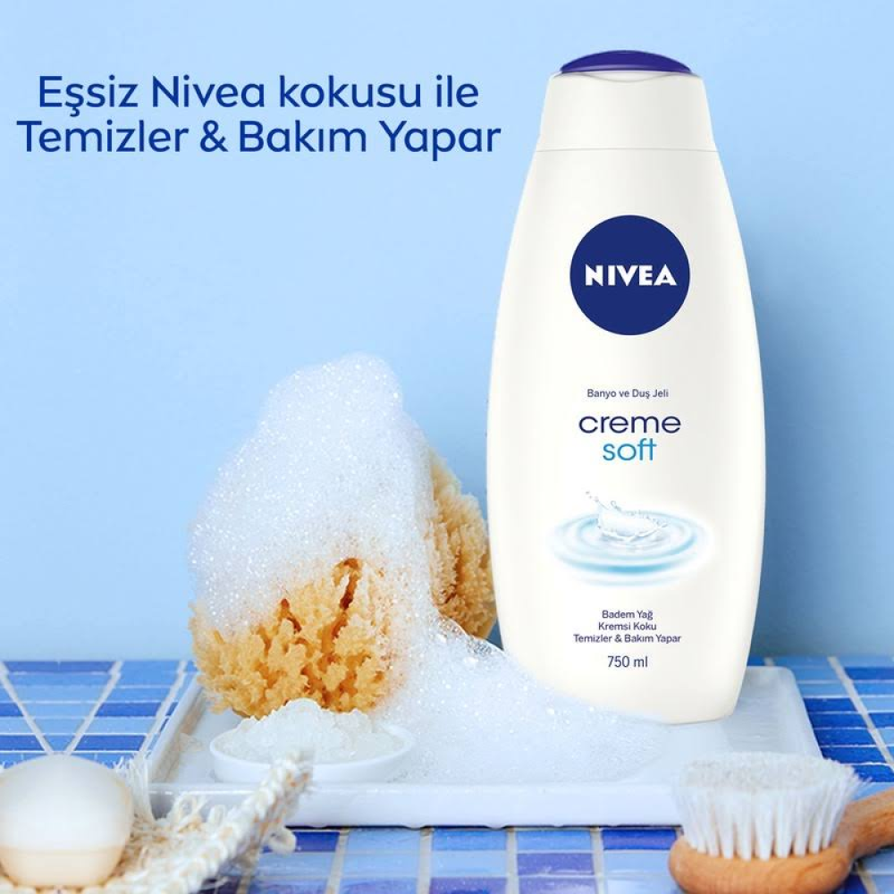 Nivea Creme Soft Kremsi Dokunuş Banyo ve Duş Jeli 750ml
