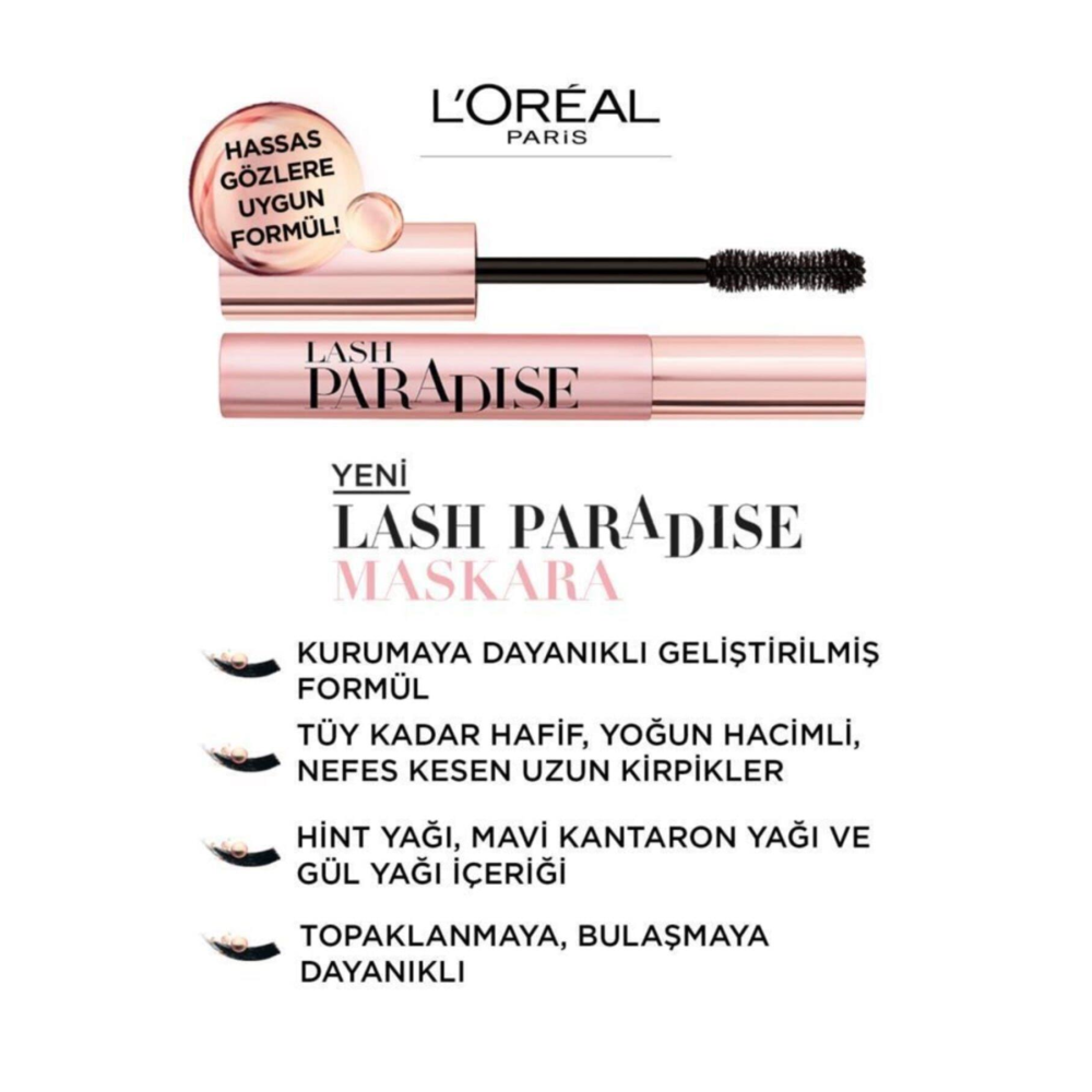 LOreal Paris Paradise Siyah Maskara