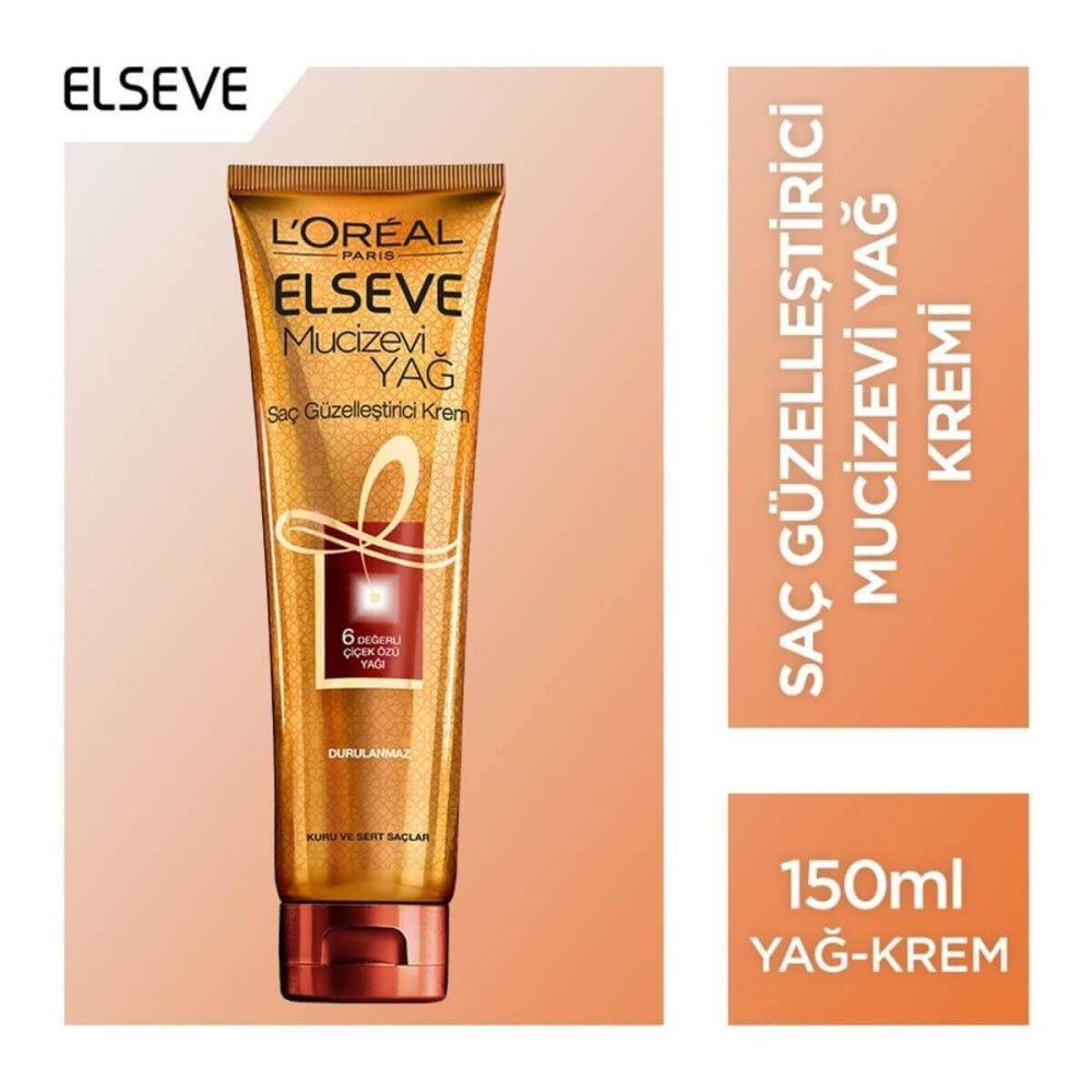 Elseve Mucizevi Yağ Saç Güzelleştirici Krem Kuru-sert Saçlar 150ml
