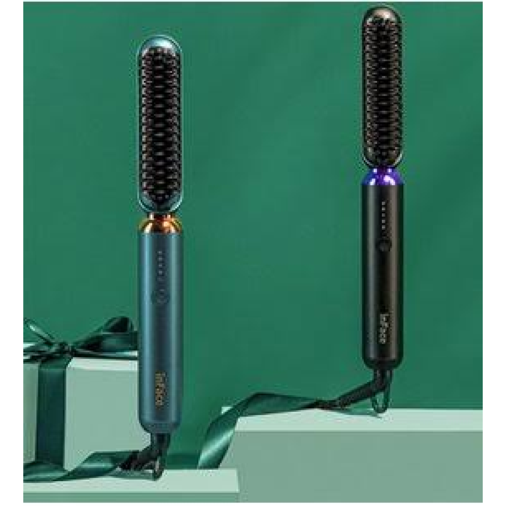 Inface ZH-10D Ion Şekillendirici Saç Fırçası Yeşil