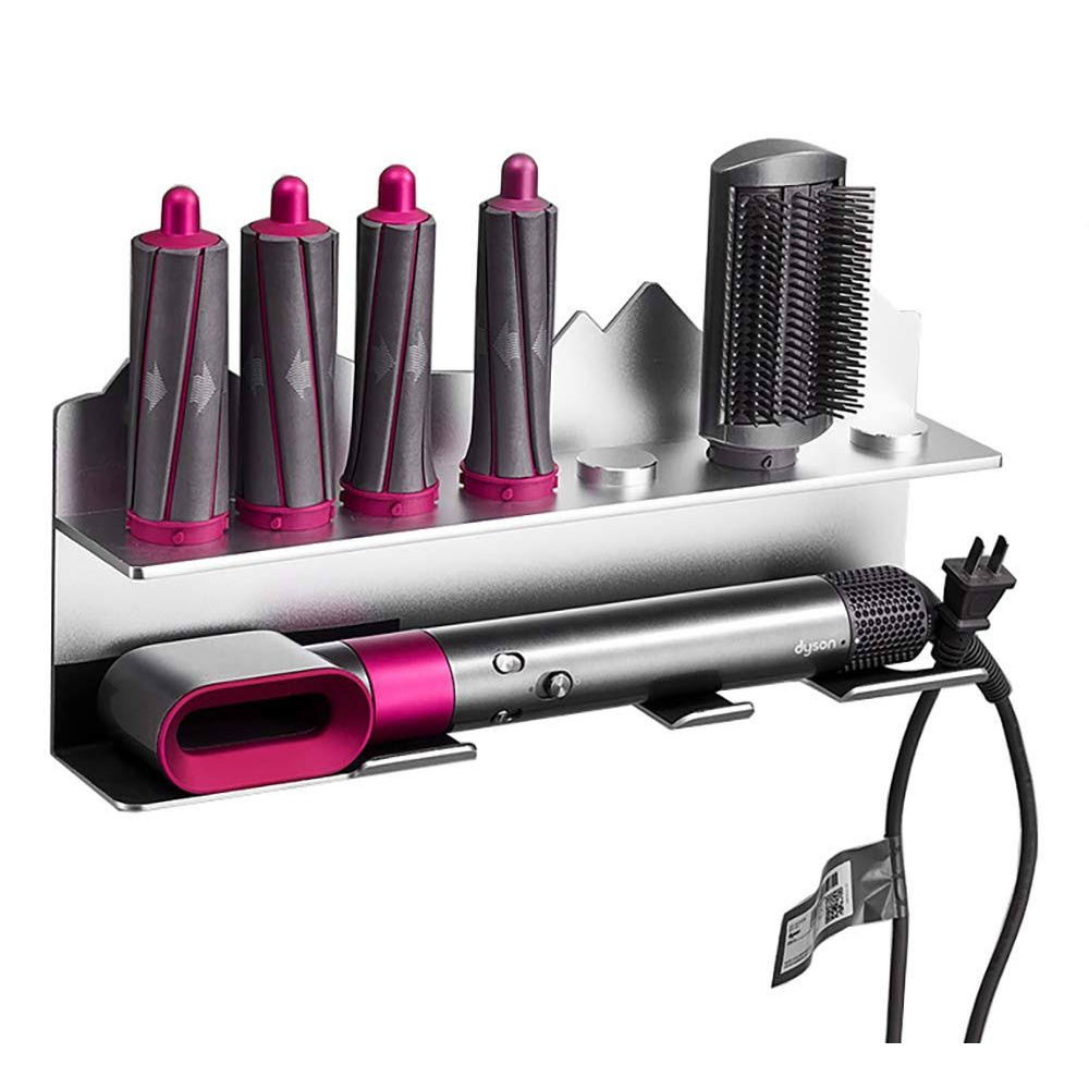 Kyrio Dyson Saç Kurutma Makinesi için Duvara Monte Saç Kurutma Makinesi Tutucu Airwrap Şekillendirici Saç Bigudi ve 7 Kıvrımlı Fıçı Kıvırma Kiti