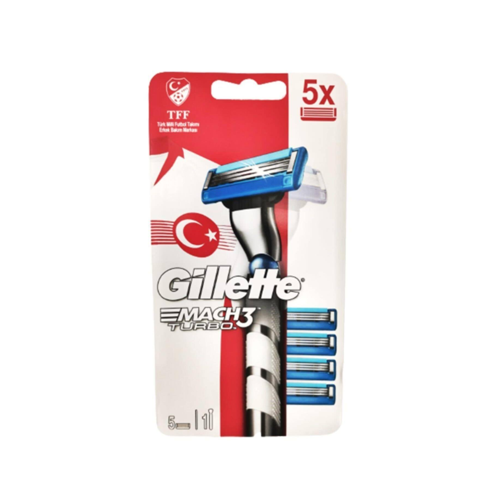 Gillette Mach3 Turbo Makine + 5 Yedek