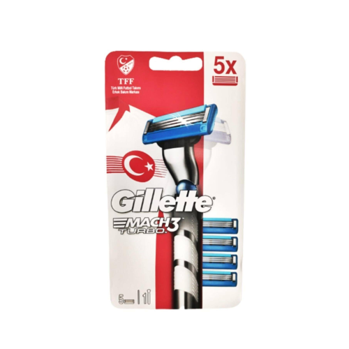Gillette Mach3 Turbo Makine + 5 Yedek