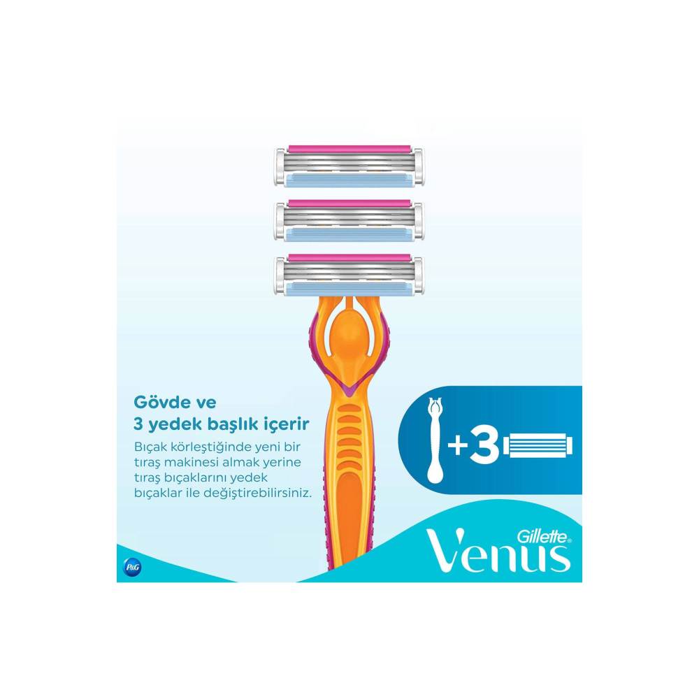 GILLETTE VENUS 3 SIMPLY MAKİNA+3 YEDEK