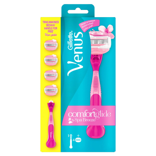 Gillette Venus Comfortglide Spa Breeze Kadın Tıraş Makinesi + 4 Yedek