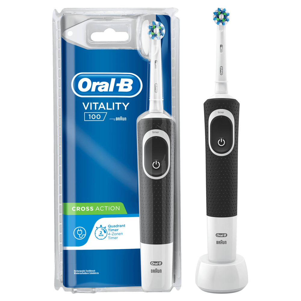 Oral-B D100 Siyah Vitality Cross Action Şarjlı Diş Fırçası