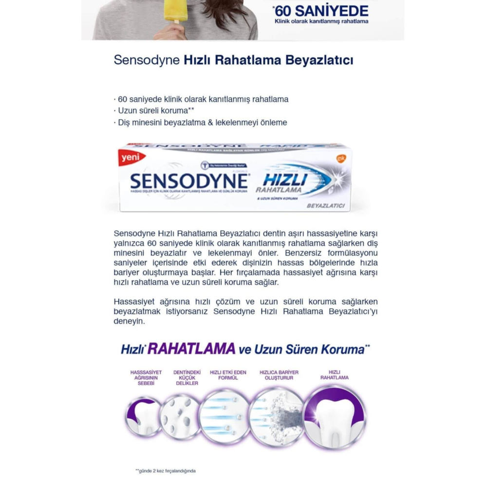 Sensodyne Diş Macunu Hızlı Rahatlama 75 Ml