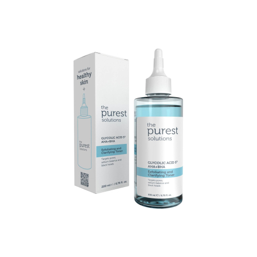 The Purest Solutions Glycolic Acid 5% AHA + BHA Gözenek Sıkılaştırıcı ve Arındırıcı Tonik 200 ml