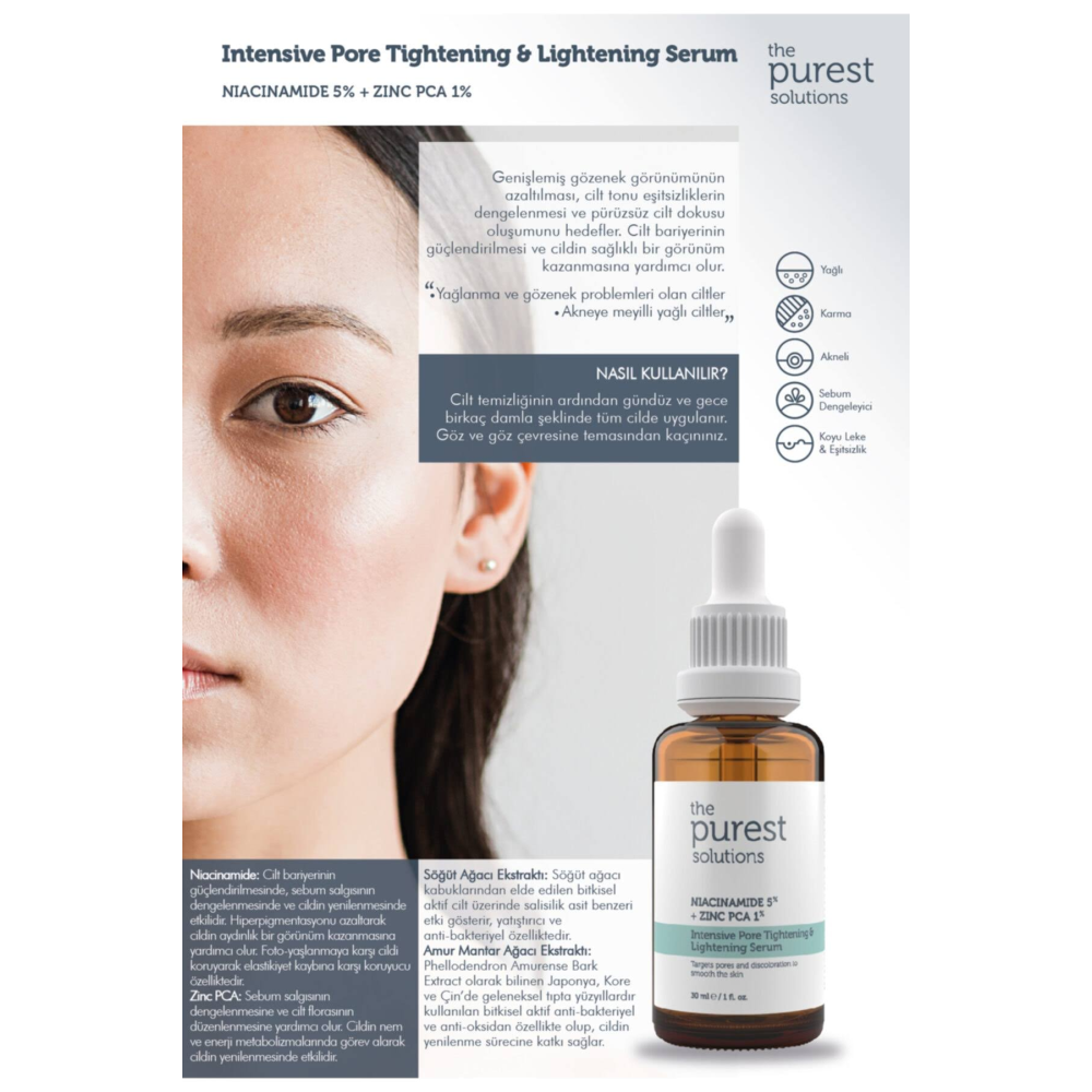 The Purest Solutions Gözenek Siyah Nokta Ve Akne (sivilce) Giderici Bakım Serumu 30ml