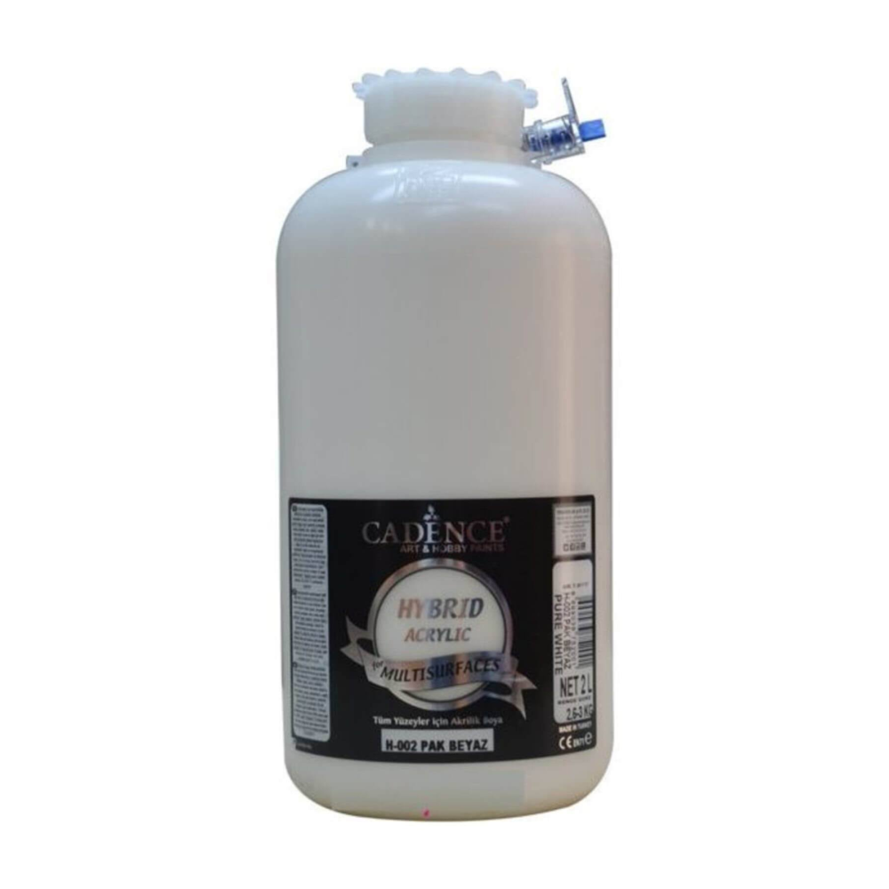 Cadence Hybrid Multisurface Akrilik Boya 2000 ml Pak Beyaz