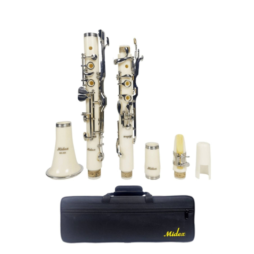 Midex MK-404 Profesyonel Sol Klarnet 4 Yüzüklü (Nota Sehpası Çanta ve Full Aksesuar)