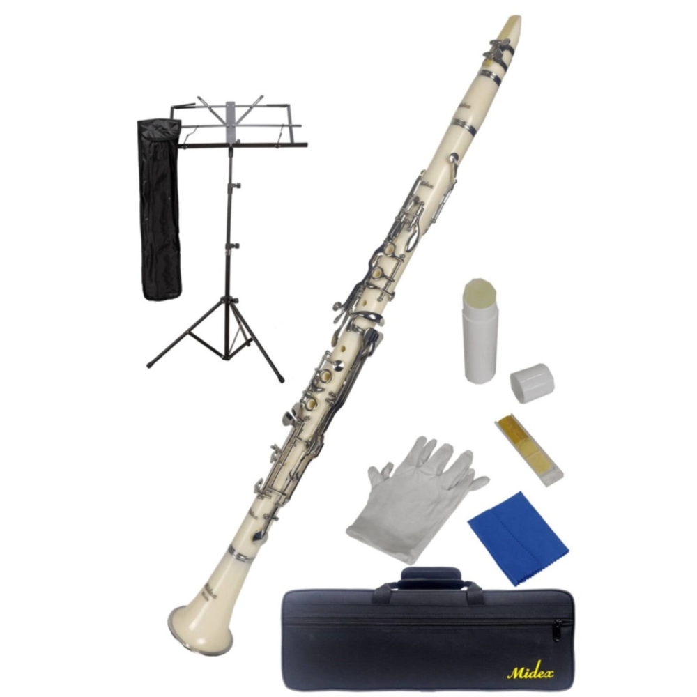 Midex MK-404 Profesyonel Sol Klarnet 4 Yüzüklü (Nota Sehpası Çanta ve Full Aksesuar)