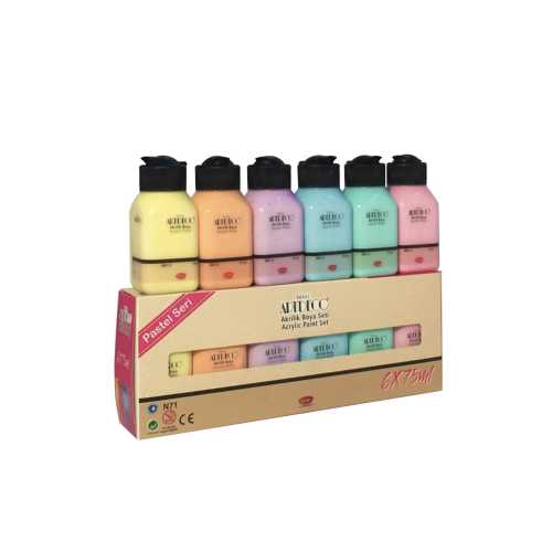 Artdeco Akrilik Boya 6x75ml Pastel Renkler
