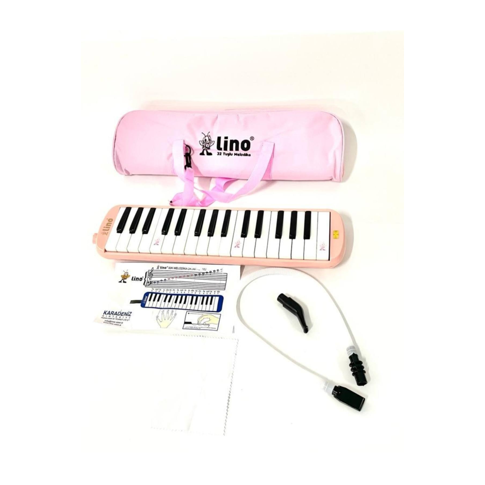 Lino Melodika 32 Tuşlu Bez Çanta Pastel Pembe