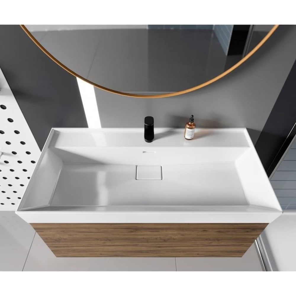 Cerastyle 80 cm Sharp Etajerli Lavabo (TURKUAZ.037300-u)