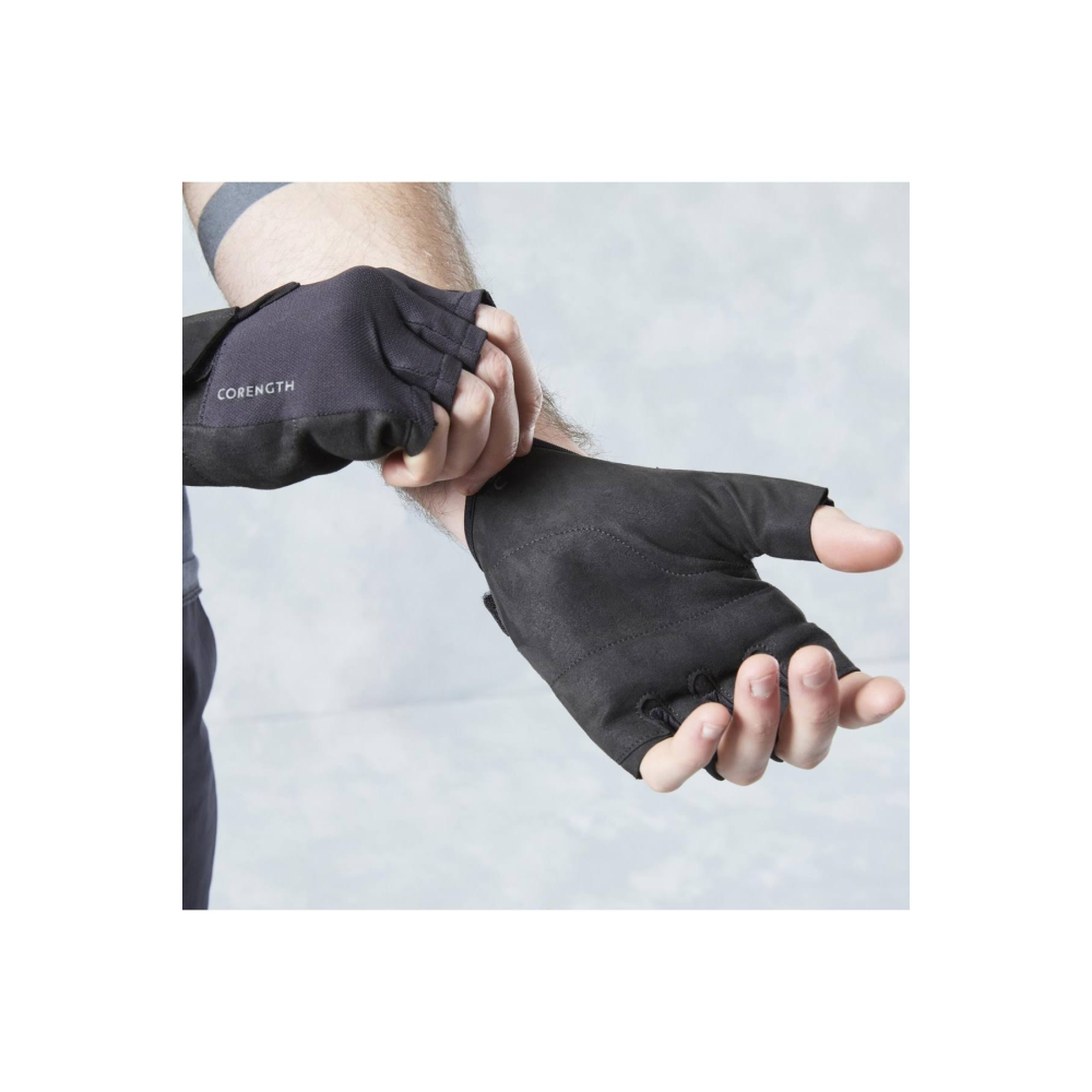 Decathlon Corength Fitness Eldiveni - Siyah 100