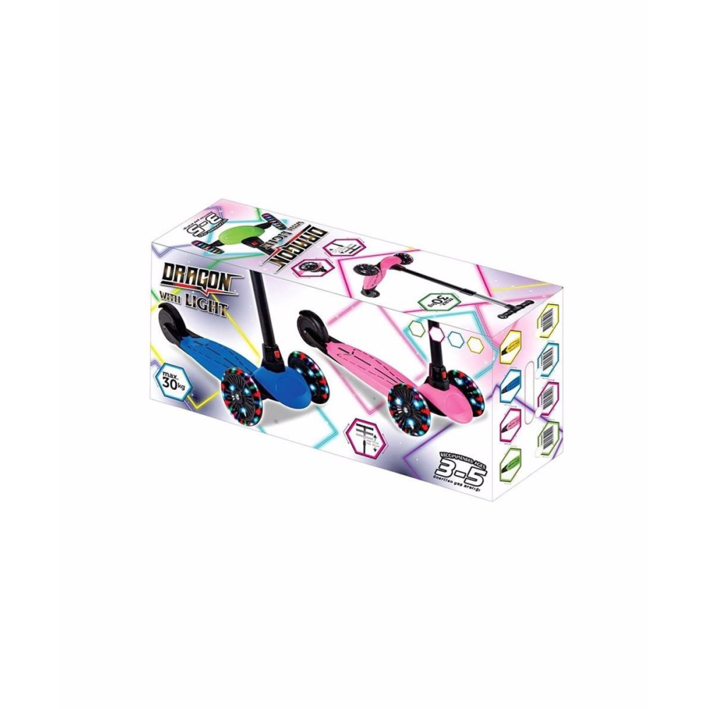 Furkan Toys Dragon Sarı LED Işıklı Scooter