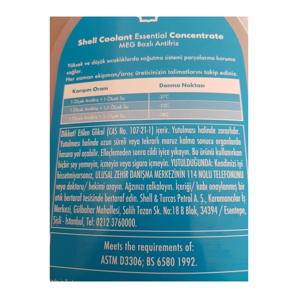 SHELL Essentıal Yeşil Antifiriz