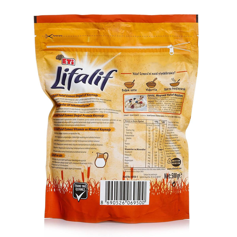 Eti Lifalif 500 Gr Yulaf Ezmesi