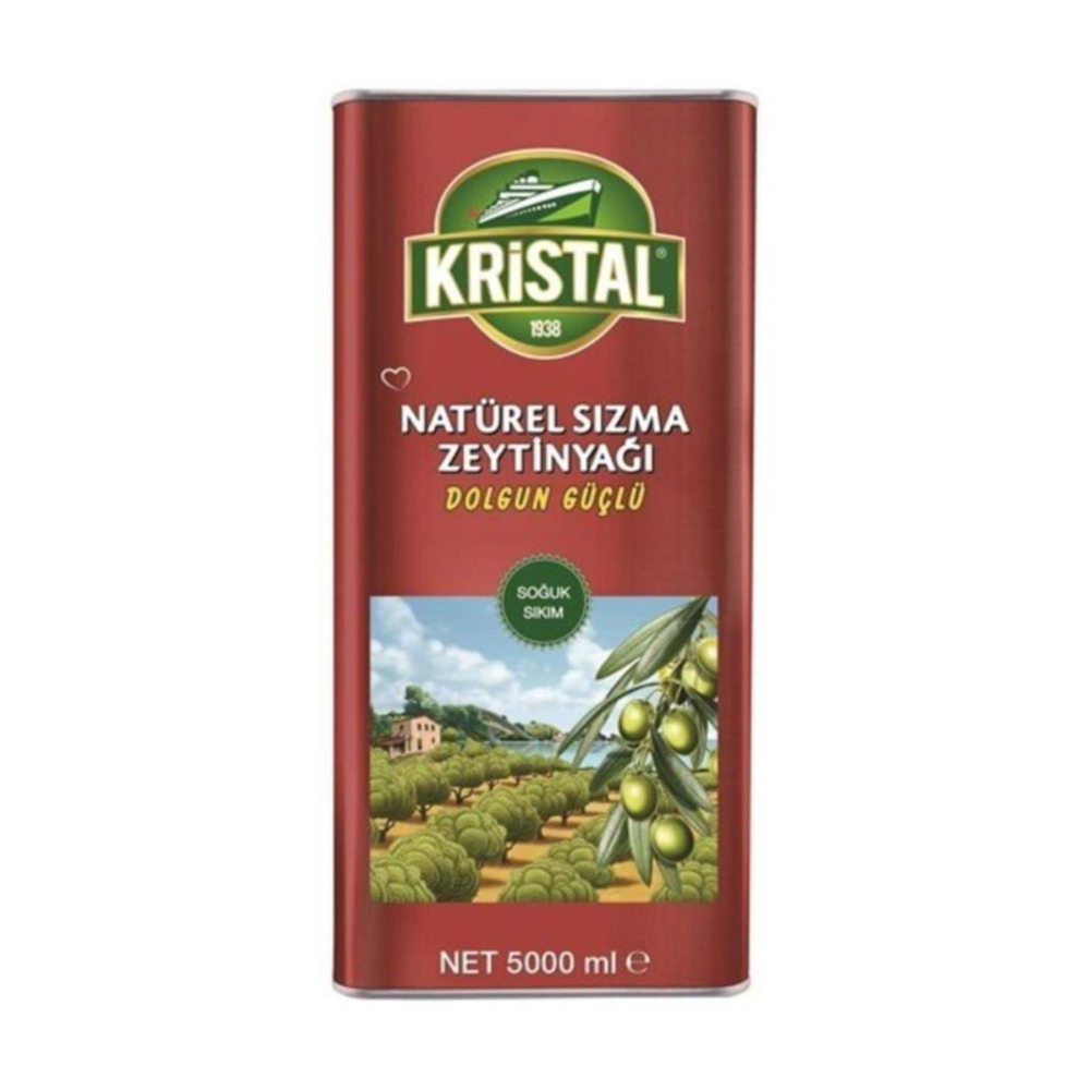 Kristal Naturel Sızma Dolgun Güçlü Zeytinyağı 5 Litre