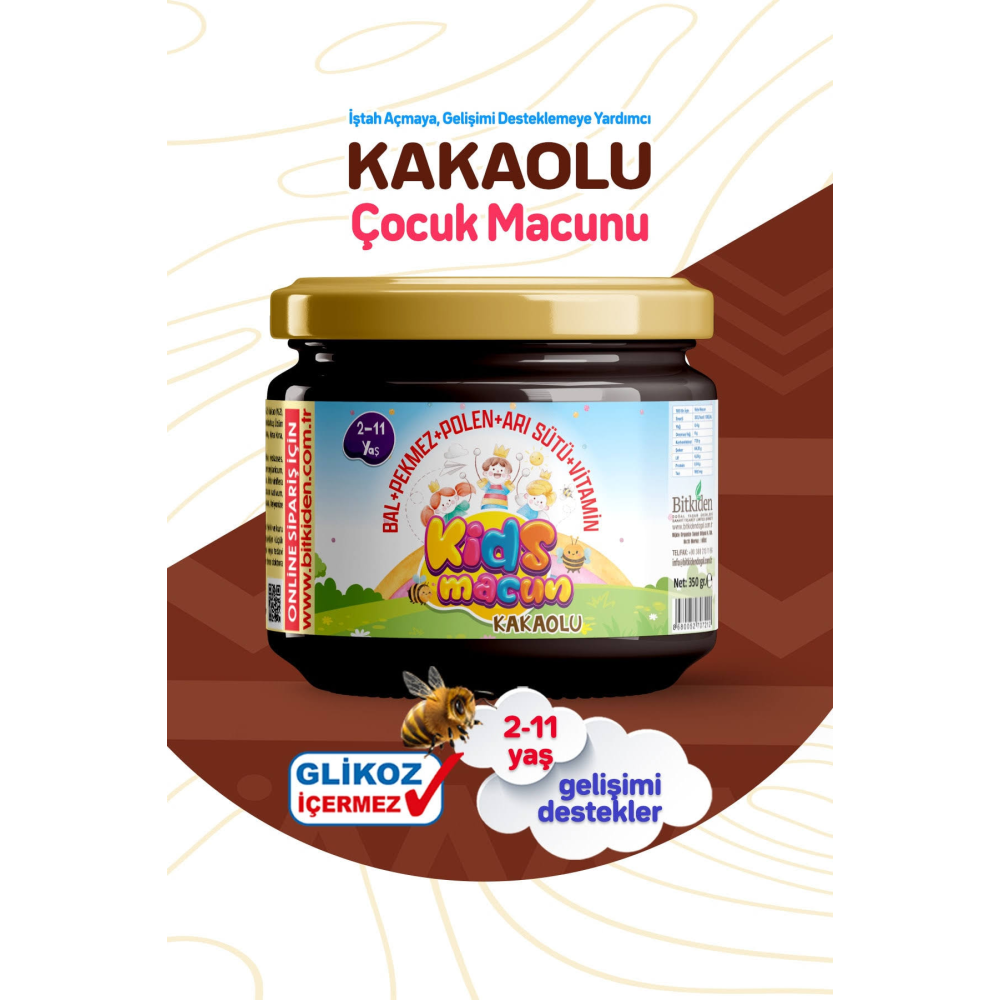 Nlife Kids Macun Iştah Açıcı Gelişimi Destekleyici Kakaolu Macun 350 G