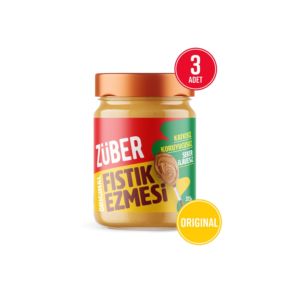 Züber Original Fıstık Ezmesi 315 Gr X 3 Adet
