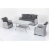 Marsilya 3+1+1+Masa Camlı Sehpalı Bahçe Balkon Oturma Grubu