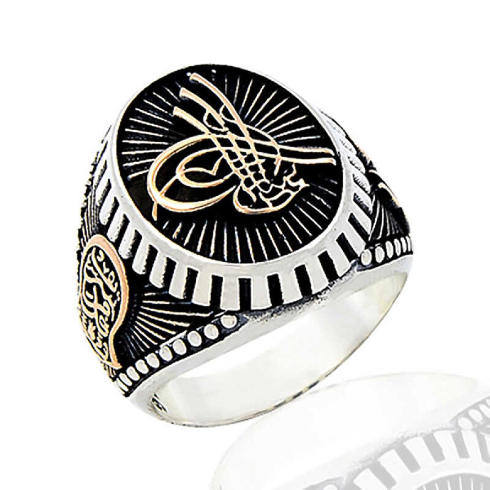 Osmanlı Tuğrası Erkek Gümüş Yüzük