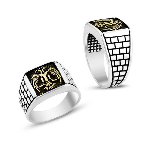 Çift Başlı Kartal Erkek Gümüş Yüzük
