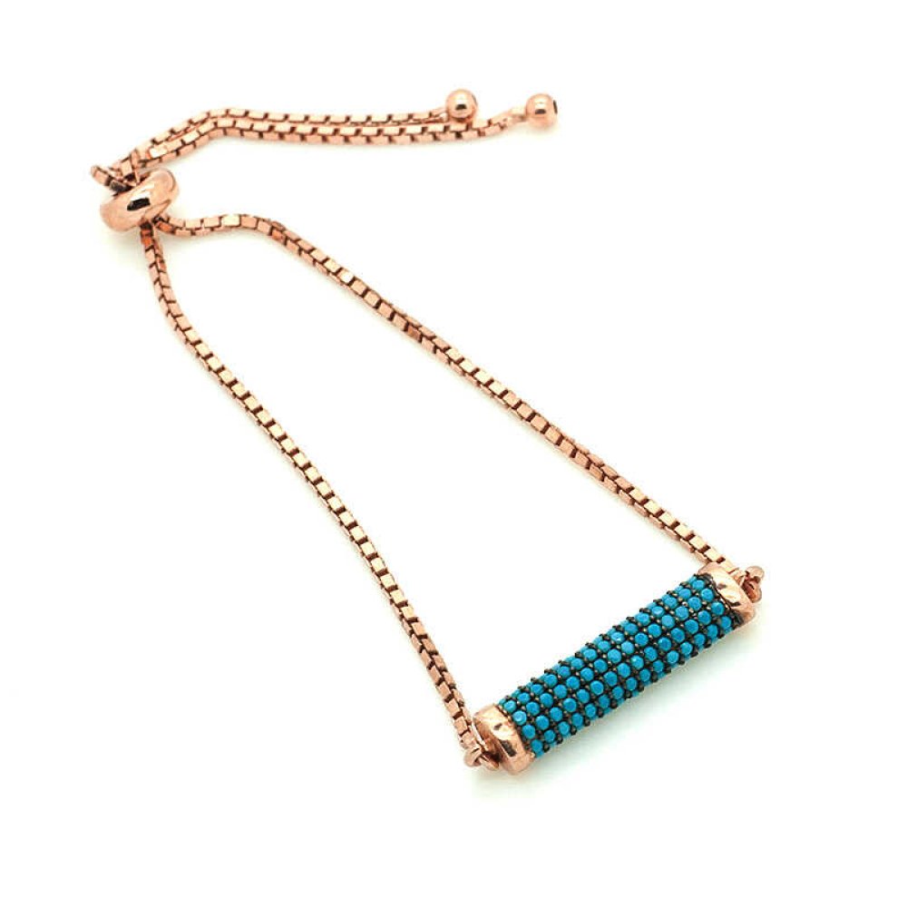 Oval Silindir Gümüş Bileklik