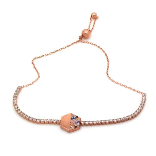 Altıgen Su Yolu Gümüş Bileklik